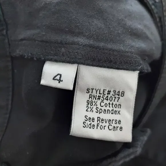 CAbi Black Chino Bermuda Length Shorts Size 4 - Picture 9 of 12